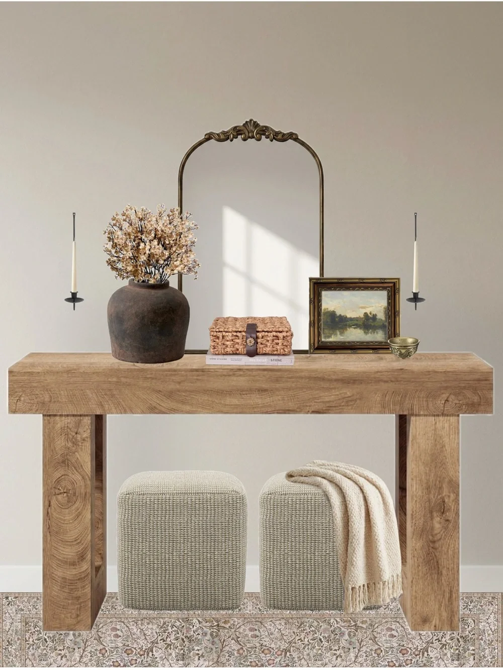 Warm Neutral Earthy Entryway